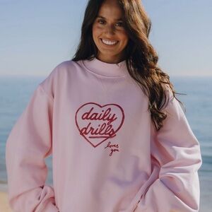 Daily Drills Pink Valentines Collection Sweatshirt